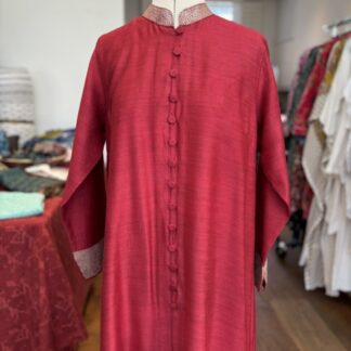 Silk dress in red