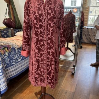 Velvet coat in rust