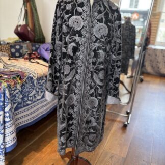 Velvet coat in grey