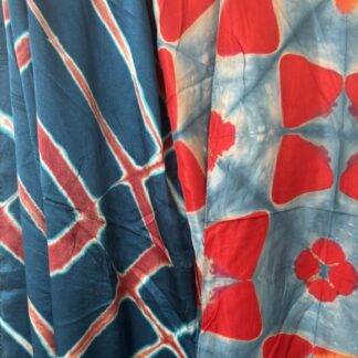 Clamp-dye silk shawls from Bhuj