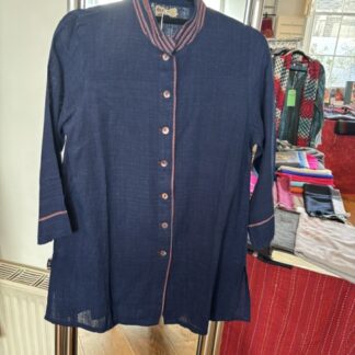 Cotton top in indigo